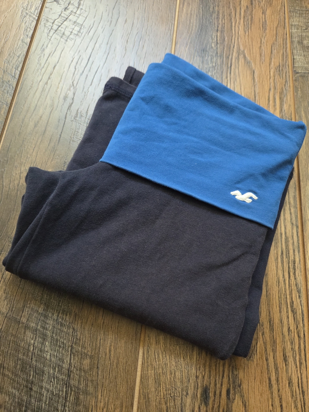 Hollister Blue Foldover Low Rise Flare Yoga Pants Size XS Y2K Vintage 2016